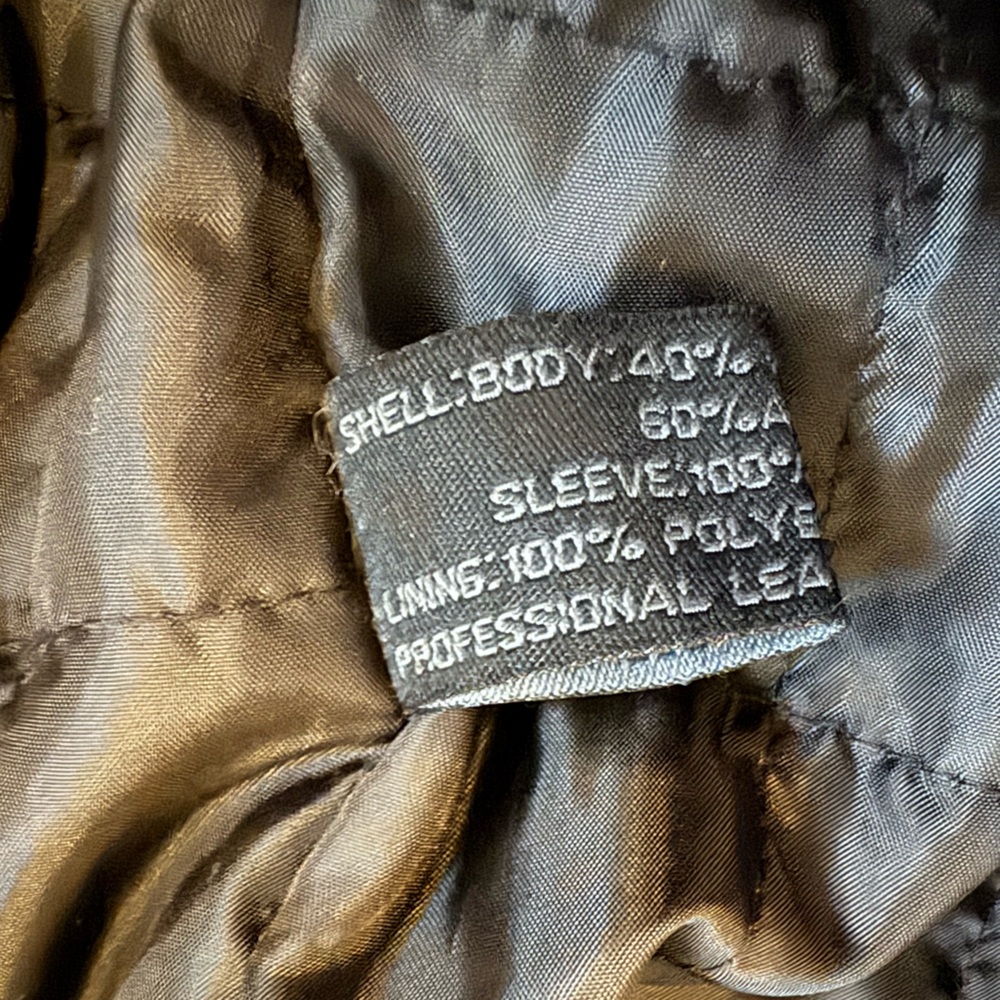 Excelled Men’s Collection Black Bomber Jacket with Leather Sleeves XXXXL - Picture 4 of 16